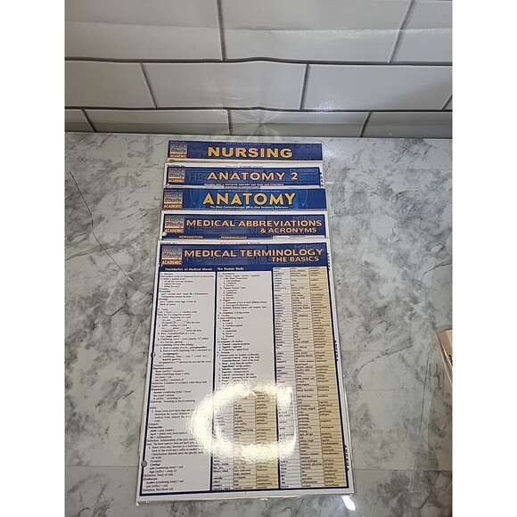 Quick Study Academic Medical Terms & Acronyms, Anatomy 1 & 2, Nursing Tri-Guides - Picture 1 of 4